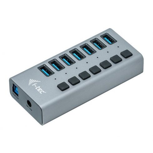 i-tec USB 3.0 HUB za punjenje 7 priključaka + strujni adapter 36 W