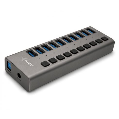 i-tec USB 3.0 HUB za punjenje 10 priključaka + strujni adapter 48 W