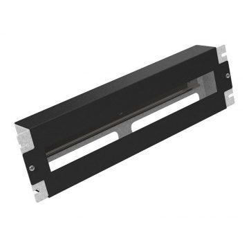   Solarix RAIL-3U-DIN-BK Instalacijski panel 3U s DIN šinom za 19" ormar, BK RAL9005