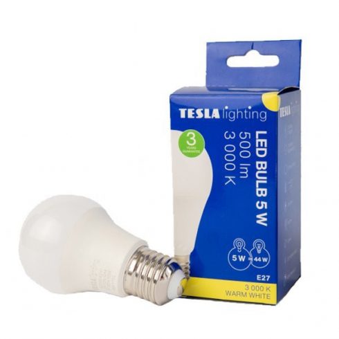 Tesla LED žarulja BULB/E27/5W/230V/500lm/25.000h/3000K topla bijela/220st