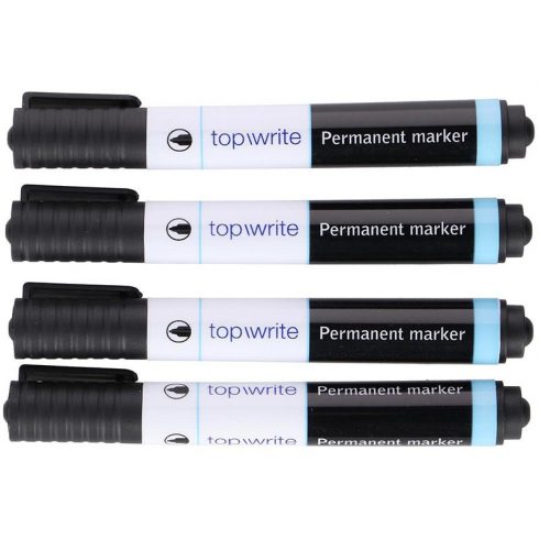 Topwrite - Permanentni marker 4 kom. (Crna)