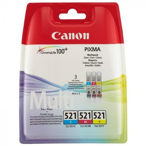 Canon višestruko pakiranje CLI-521-C+M+Y spremnika s tintom