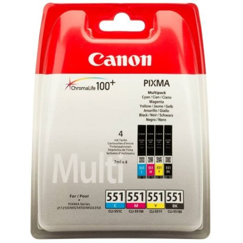 Canon višestruko pakiranje tintnih uložaka CLI-551-C+M+Y+BK