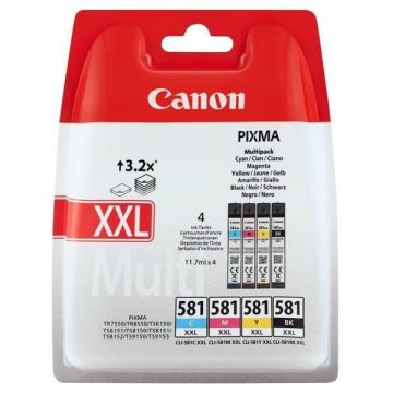   Canon originalna tinta CLI-581 XXL CMYK Multi Pack (CMYK, 4x11.7ml) za Canon PIXMA TR7550, TR8550, TS615