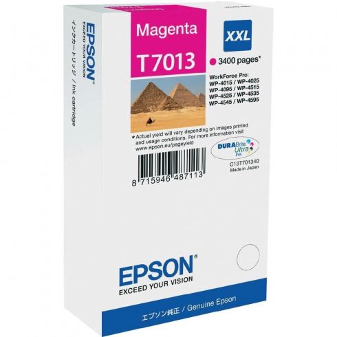 Epson tintni uložak/ C13T70134010/ WP-4000/ 4500/ 3400 stranica/ XXL Magenta