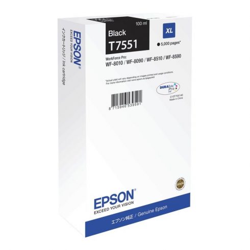 Epson tintni uložak/ C13T755140/ WF-8090/ 8590/ 5000 stranica/ XL crna