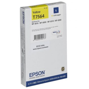   Epson tintni uložak/ C13T756440/ DURABrite Pro/ Veličina L/ WF-8010/WF-8510/WF-8090/WF-8590/ Žuta