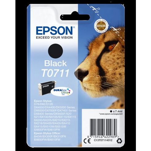 Epson tintni uložak/ T0711/ Singlepack T0711 DURABrite Ultra Ink/ crna