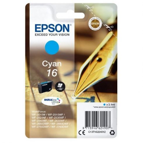 Epson tintni uložak/ T1622/ Singlepack 16 DURABrite Ultra Ink/ Cyan