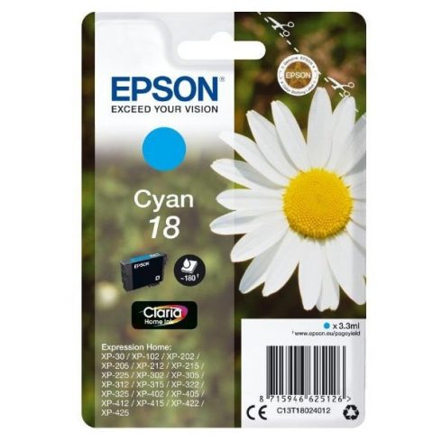 Epson tintni uložak/ T1802/ Singlepack 18 Claria Home Ink/ cijan