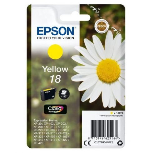 Epson tintni uložak/ T1804/ Singlepack 18 Claria Home Ink/ Yellow