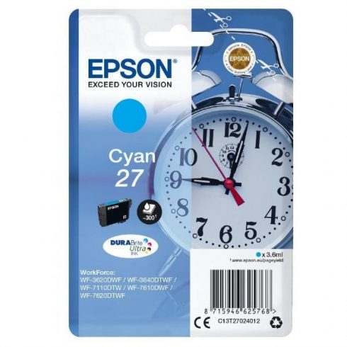 Epson tintni uložak/ T2702/ Singlepack 27 DURABrite Ultra Ink/ Cyan