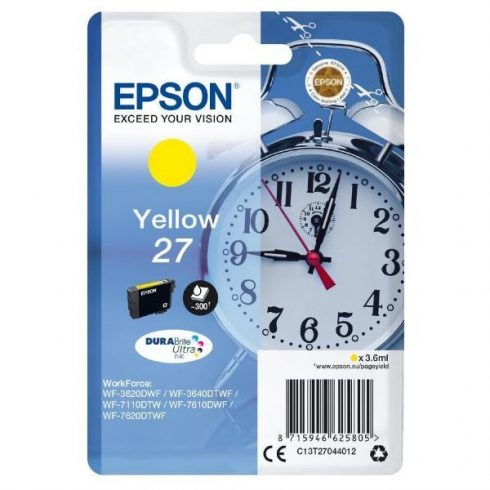 Epson tintni uložak/ T2704/ Singlepack 27 DURABrite Ultra Ink/ žuta