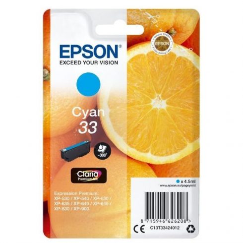 Epson tintni uložak/ T3342/ Singlepack 33 Claria Premium Ink/ Cyan