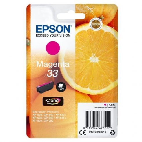 Epson tintni uložak/ T3343/ Singlepack 33 Claria Premium Ink/ Magenta