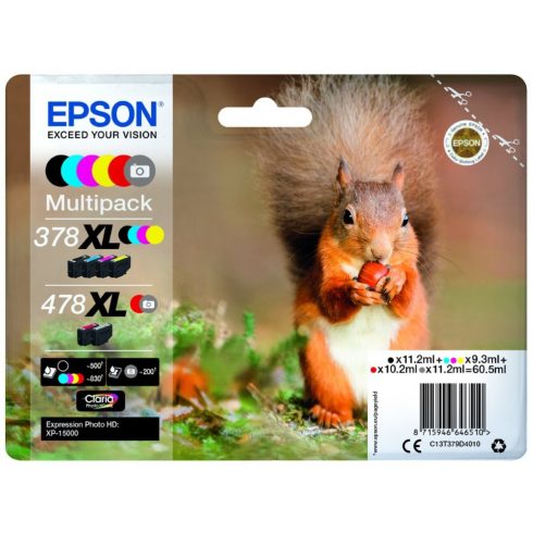 Epson tintni uložak/ Multipack 478XL Claria Photo HD Ink/ 6x boja