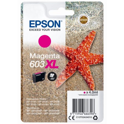 Epson tintni uložak/ C13T03A34010/ 603XL/ Expression Home XP-21xx/ XP-31xx/WF-2850DWF/ Magenta