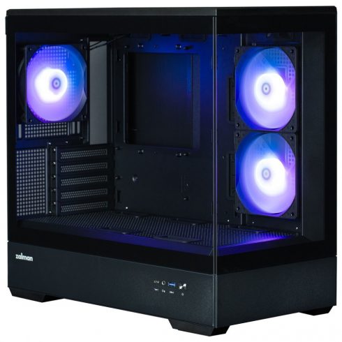 Zalman kućište P30 Black / miniT / 3x120mm ventilator ARGB / USB 3.0 / USB-C / kaljeno staklo / crno