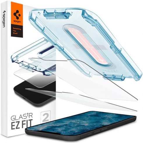 Spigen Glas.TR EZ Fit 2-Pack - kaljeno staklo za iPhone 12 / iPhone 12 Pro (prozirno)