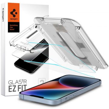   Spigen GLAS.TR EZ FIT 2-Pack - Kaljeno staklo za iPhone 14 / iPhone 13 Pro / iPhone 13 2 kom.