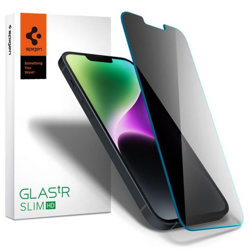 Spigen Glas.TR Slim - Kaljeno staklo s filterom privatnosti za iPhone 14 / iPhone 13 Pro / iPhone 13