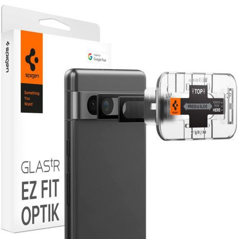 Spigen Optik.TR EZ Fit Camera Lens Protector 2-Pack - Zaštitno staklo za leće za Google Pixel 7A (2-paket) (crno)