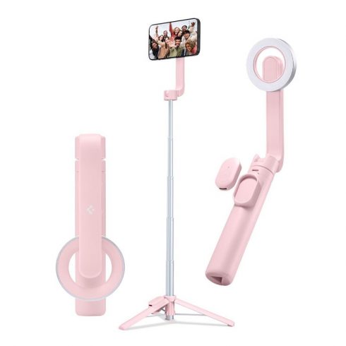 Spigen S570W MagSafe Bluetooth Selfie Stick Stativ - Stativ za pametni telefon / držač selfie sticka (Misty Rose).