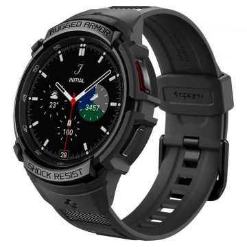   Spigen Rugged Armor Pro - remen + torbica za Samsung Galaxy Watch 6 Classic 47 mm (crna)