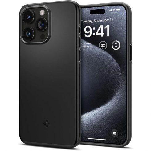 Spigen Thin Fit - Futrola za iPhone 15 Pro (crna)