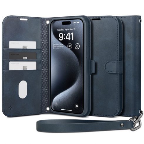 Spigen Wallet S Pro - Futrola za iPhone 15 Pro (tamnarsko plava)