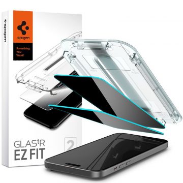   Spigen GLAS.TR EZ FIT Privacy 2-Pack - Kaljeno staklo s filterom za privatnost za iPhone 15 2 kom