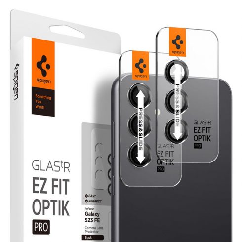 Spigen Optik.TR EZ Fit Camera Lens Protector 2-Pack - Zaštitno staklo za objektiv za Samsung Galaxy S23 FE (2 kom) (crno)