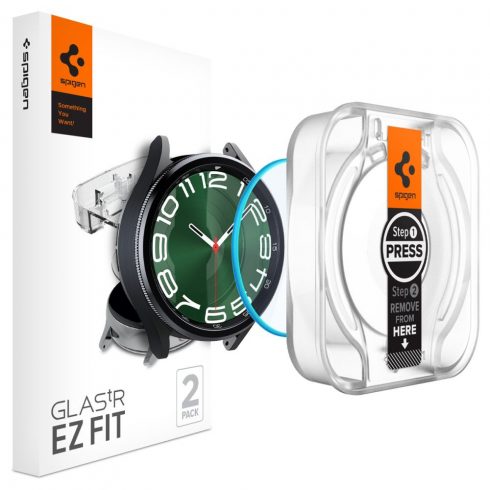 Spigen GLAS.TR EZ FIT 2-Pack - Kaljeno staklo za Samsung Galaxy Watch 6 Classic 47 mm (2 kom)