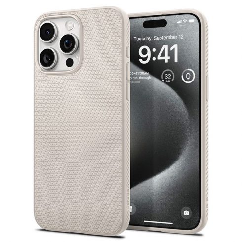 Spigen Liquid Air - Futrola za iPhone 15 Pro (prirodni titan)