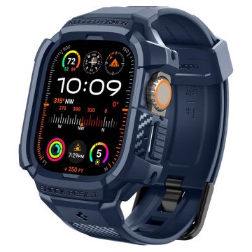   Spigen Rugged Armor Pro - remen s kućištem za Apple Watch Ultra 49 mm (tamnarsko plava)