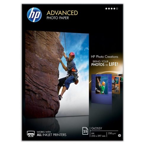 HP Advanced foto papir, sjajni, A4, 25 listova, 250 g/m2