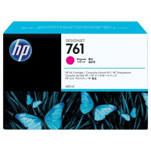 HP 761 Magenta DesignJet Ink Cartridge, 400 ml