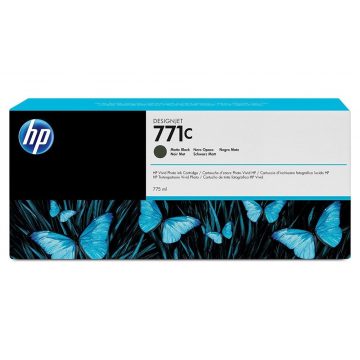 HP 771C Matte Black DesignJet Ink Cartridge, 775 ml