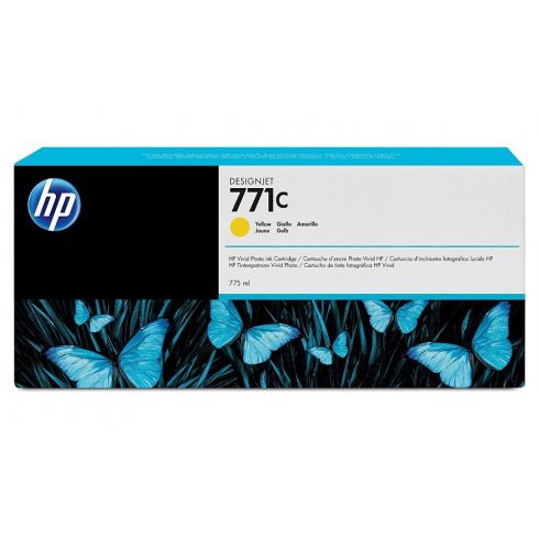 HP 771C DesignJet Yellow Ink Cartridge, 775 ml