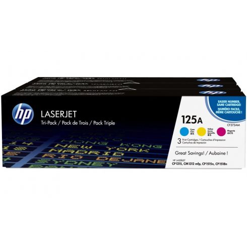 HP toner za HP CLJ CP1215, 1515 (3x1400 str.) CMY (CB541A-543A) CF373AM original