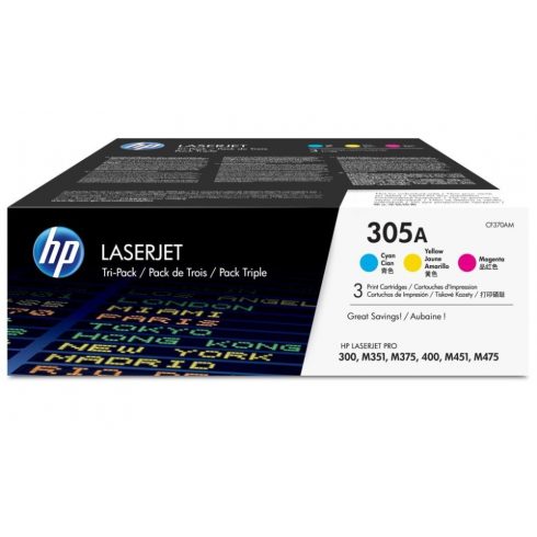 HP 305A CMY 3 paketa LJ tonera, 3 x 2600 stranica, CF370AM original