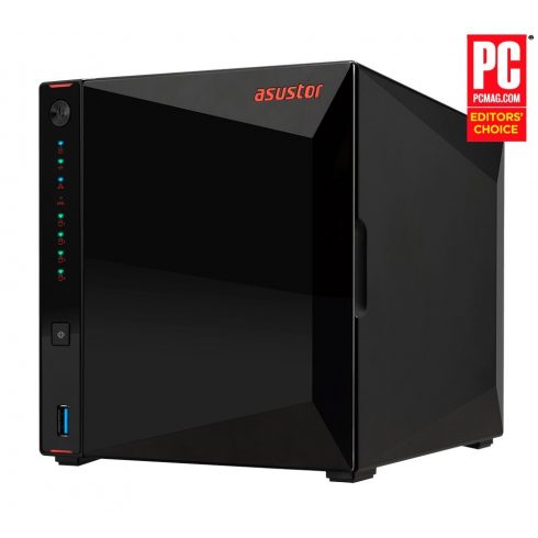 Asustor NAS Nimbustor 4 AS5304T / 4x 2.5"/3.5" SATA III/ Intel Celeron J4105 1.5 GHz/ 4GB/ 2x 2.5 GbE/ 3x USB 3.0/ HDMI