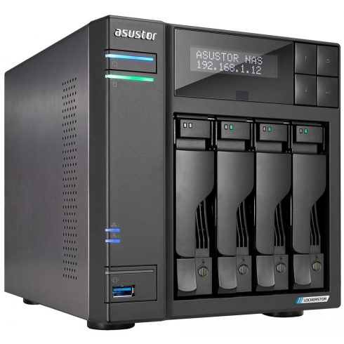 Asustor NAS AS6704T / 4x 2,5"/3,5" SATA III/ Celeron N5105 2.0 GHz/ 4GB/ 2x 2.5GbE/ 4x M.2/ PCIe / 2x USB 3.2/ HDMI+IR