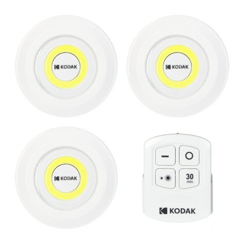 KODAK LED svjetla za namještaj, 130lm, IP42, 11 x AAA, daljinski upravljač, set 3 kom.