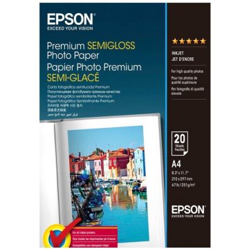   EPSON foto papir C13S041332/ A4/ Photo premium polusjajni/ 20 kom