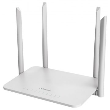   STRONG dvopojasni usmjerivač 1200S/ Wi-Fi postolje. 802.11a/b/g/n/ac/ 1200 Mbit/s/ 2.4GHz i 5GHz/ 4x LAN/ 1x WAN/ 1x USB/ bijeli