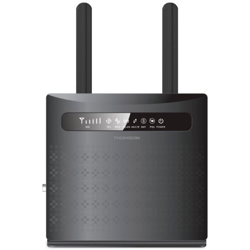 THOMSON 4G LTE ruter TH4G 300/ Wi-Fi standard 802.11 b/g/n/ 300 Mbit/s/ 2.4GHz/ 4x LAN (1x WAN)/ USB/ SIM utor/ crni