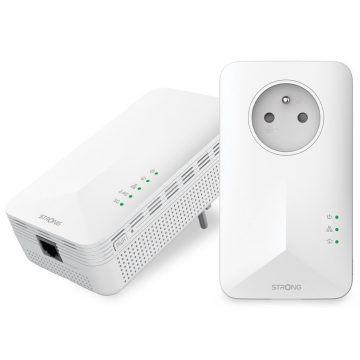   STRONG set od 2 adaptera Powerline 1000 WF DUO FRV2/ Powerline 1000 Mbit/s/ Wi-Fi 1200 Mbit/s/ 2x LAN/ bijeli