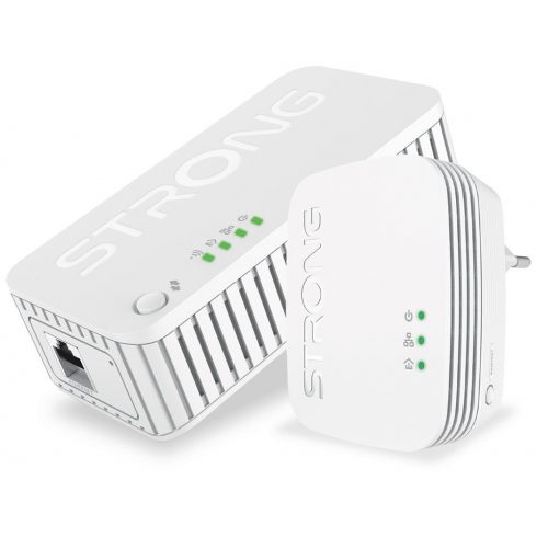 STRONG set od 2 adaptera Powerline WF 1000 DUO MINI/ Powerline 1000 Mbit/s/ Wi-Fi 750 Mbit/s/ 1x LAN/ bijeli