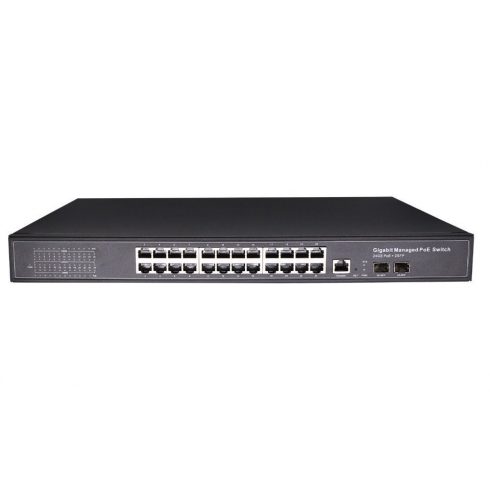 WaveRF ADS-224GRP-1PO-2F-RM PoE obrnuti preklopnik ADS-224GRP-1PO-2F-RM s 24 gigabitna porta, 2x SFP